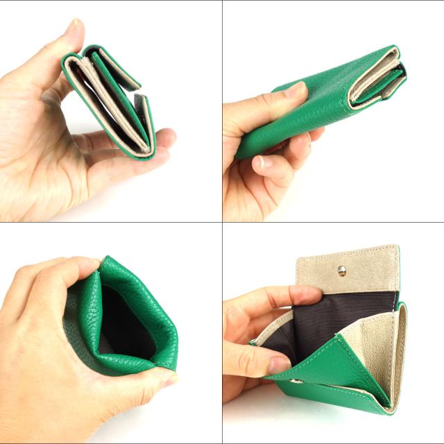 三つ折り財布 ミニ財布 コンパクト 本革 イタリアンレザー アドリア