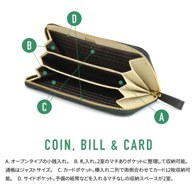 長財布 ラウンドファスナー コンパクト 本革 イタリアンレザー Plog プログ コンパクトウォレット_9