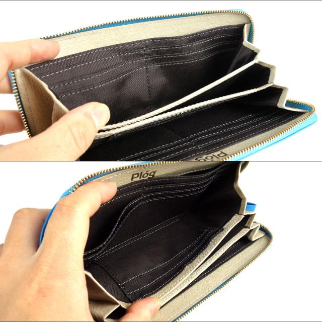 長財布 ラウンドファスナー コンパクト 本革 イタリアンレザー Plog