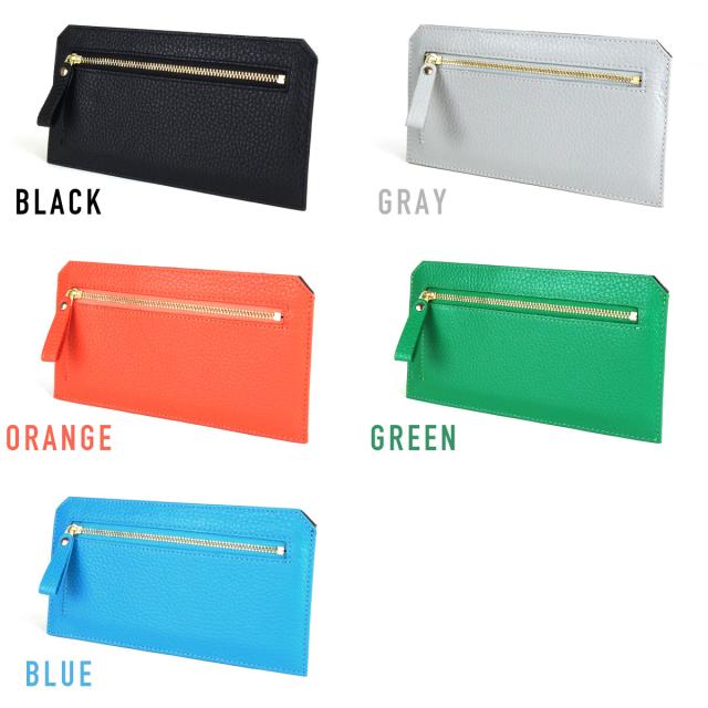 長財布 極薄 札入れ 薄い 薄型 キャッシュレス 外側ファスナー付 本革