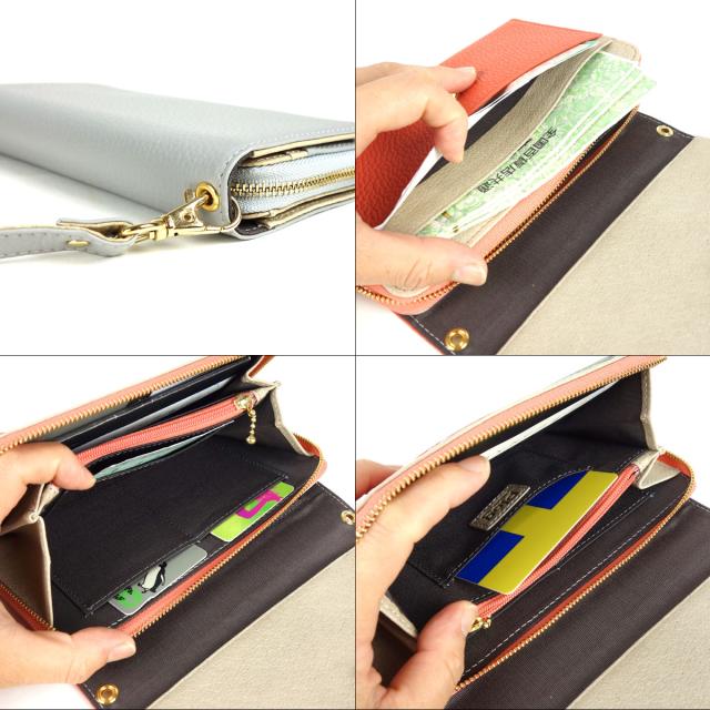 お財布ポシェット 長財布 スマホ 入る ラウンドファスナー ショルダーバッグ 本革 イタリアンレザー アドリア Plog プログ ネクストウォレット ウォレットバッグ ミニショルダー_13