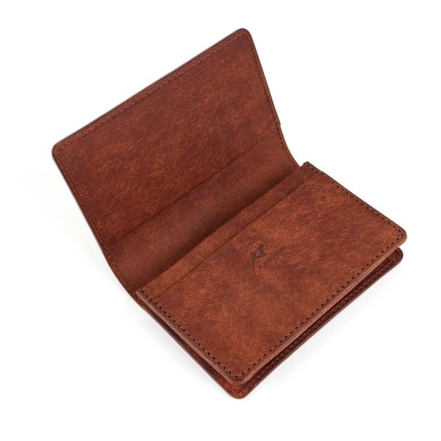 名刺入れ カードケース プエブロレザー BRICK RED 日本製 本革 名刺 50