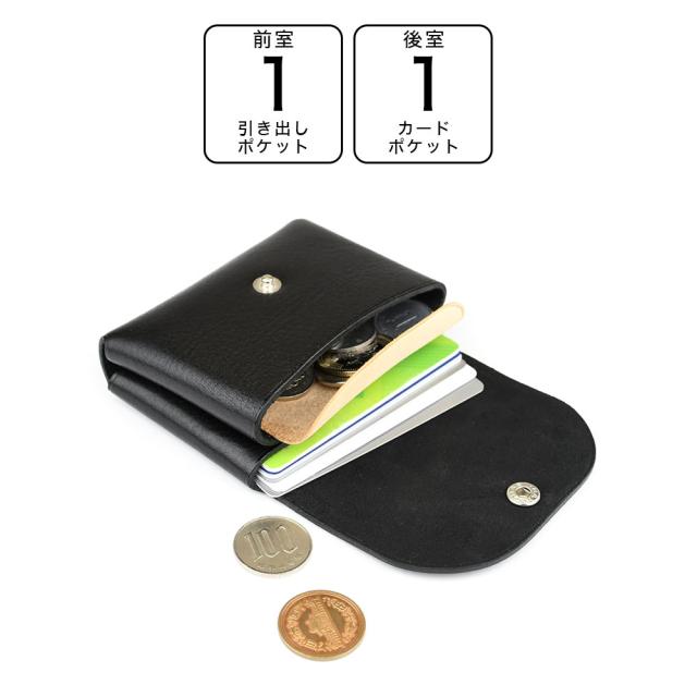 栃木レザー 財布 メッシュ 型押し 二つ折り ウォレット BOX小銭