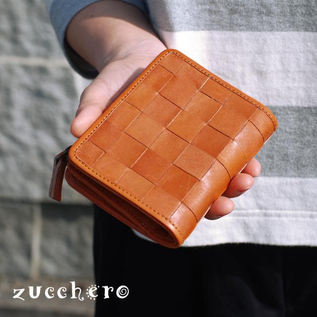 二つ折り財布 小銭入れ L字ファスナー コンパクト zucchero ズッケロ