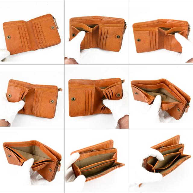 二つ折り財布 小銭入れ L字ファスナー コンパクト zucchero ズッケロ