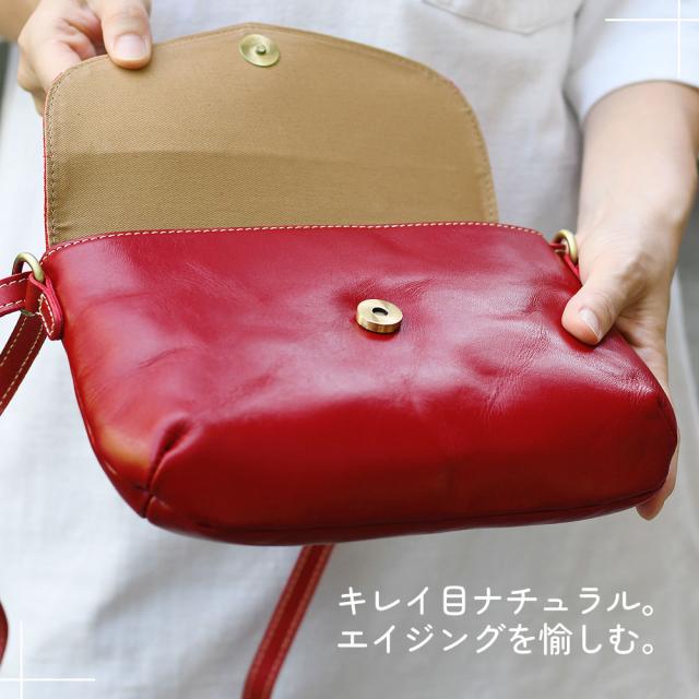 ズッケロ zucchero 本革 ゴートレザー お財布ショルダー ミニバッグ 
