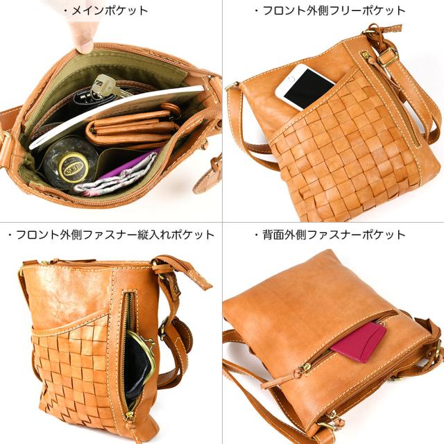 スクエアショルダーバッグ B5サイズ対応 縦長 多機能 多ポケット
