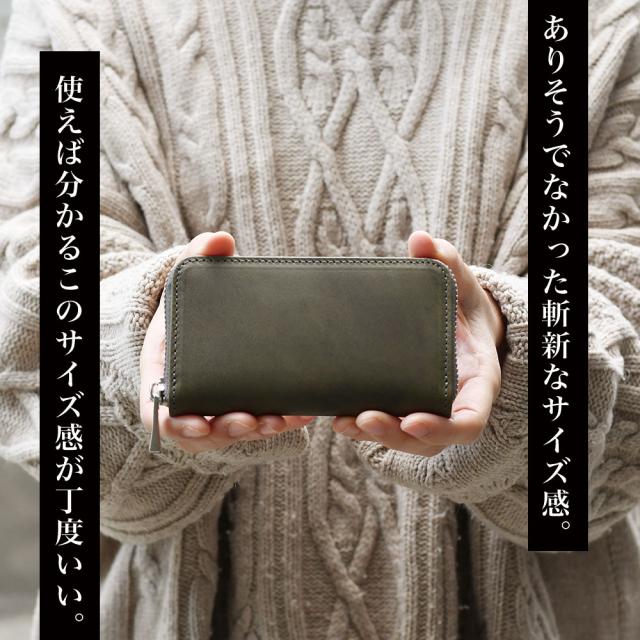 ラウンドファスナーミドルウォレット OSAKA KABAN 小さい財布 ミニ財布