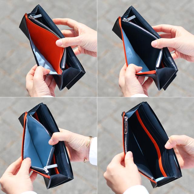 ササマチ長財布 SOLSOMARE ソルソマーレ Costa コスタ フラップ長財布 ロングウォレット 薄い レディース 本革 レザー 牛革 国産レザー 日本製 YKKエクセラファスナー 職人 編み込み ユニセックス スムースレザー_13