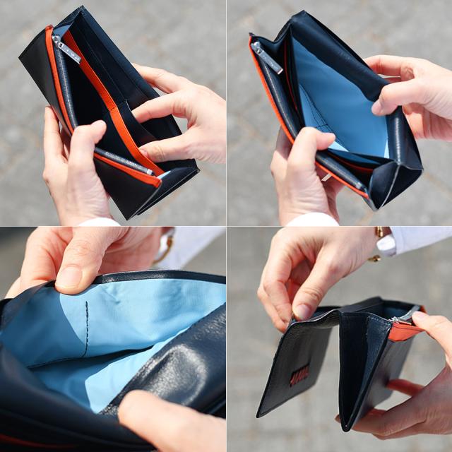 ササマチ長財布 SOLSOMARE ソルソマーレ Costa コスタ フラップ長財布 ロングウォレット 薄い レディース 本革 レザー 牛革 国産レザー 日本製 YKKエクセラファスナー 職人 編み込み ユニセックス スムースレザー_14