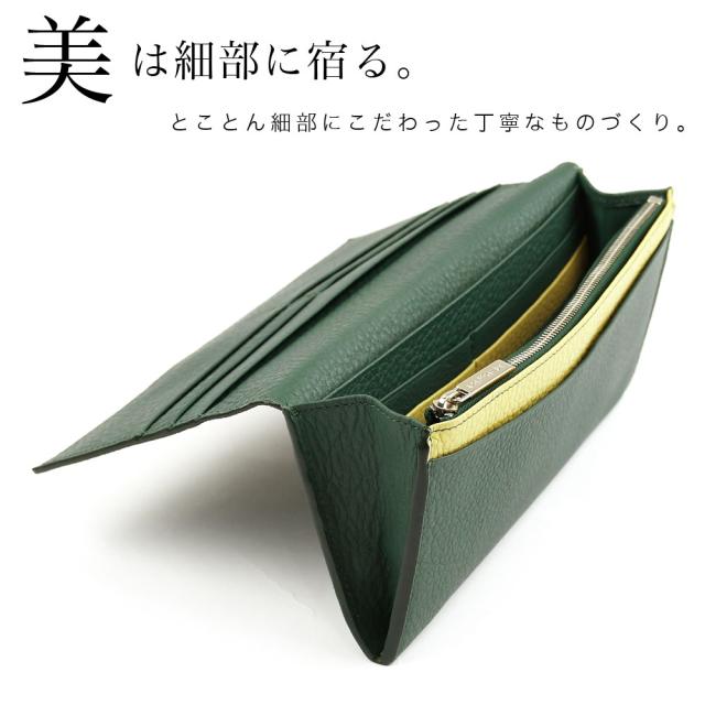 ササマチ長財布 SOLSOMARE ソルソマーレ リーヴァ Riva フラップ長財布 ロングウォレット 薄い レディース 本革 レザー 牛革 国産レザー 日本製 YKKエクセラファスナー 職人 編み込み ユニセックス シュリンクレザー_7
