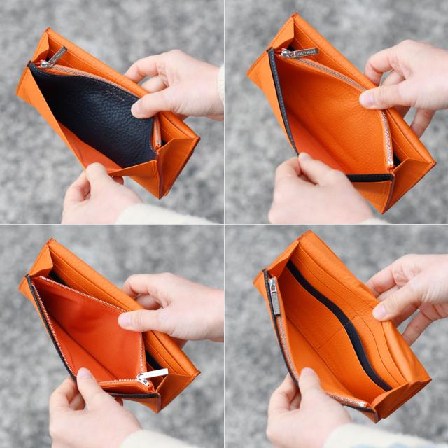 ササマチ長財布 SOLSOMARE ソルソマーレ リーヴァ Riva フラップ長財布 ロングウォレット 薄い レディース 本革 レザー 牛革 国産レザー 日本製 YKKエクセラファスナー 職人 編み込み ユニセックス シュリンクレザー_13