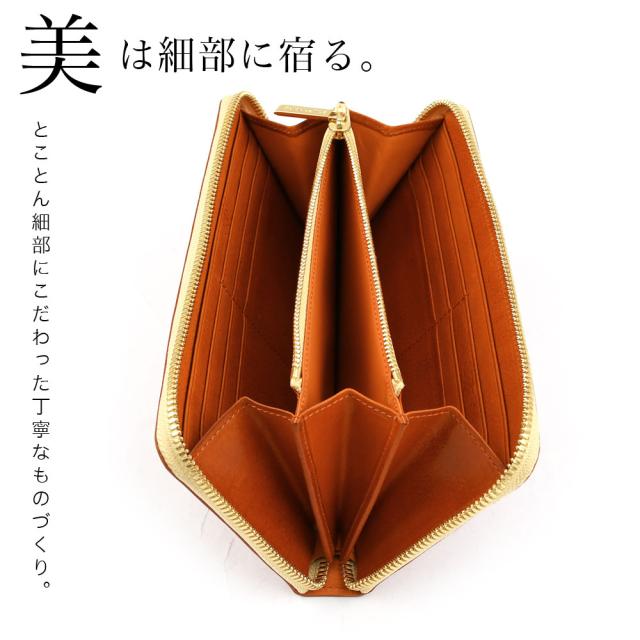 ラウンドファスナー長財布 SOLSOMARE ソルソマーレ Tramonto トラモント ロングウォレット レディース 本革 レザー 牛革 イタリアンレザー イタリア革 日本製 YKKエクセラファスナー 職人 ユニセックス 経年変化 エイジング_7