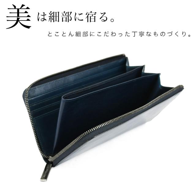 L字ファスナー長財布 大容量 l型 SOLSOMARE ソルソマーレ マチあり2室 ロングウォレット レディース 本革 レザー 牛革 イタリアンレザー イタリア革 日本製 YKKエクセラファスナー 職人 ユニセックス_7