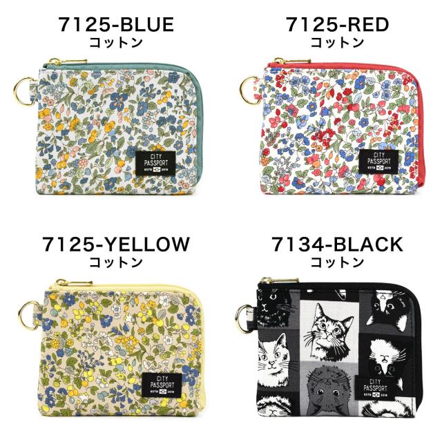ハタス様　オーダーページ　ミニポーチ　Lサイズ　10点 CITY PASSPORT ミニ財布 L字ファスナー 花柄 極薄財布 パス
