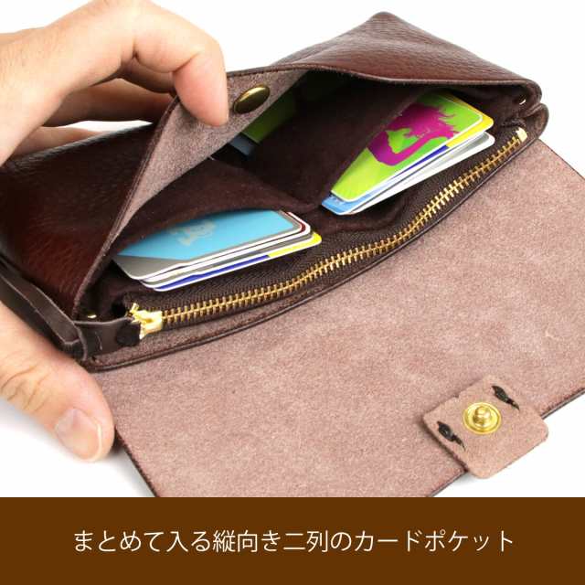 本革財布 長財布 中央ファスナー【財布9-15】日本製 シボ革 eureka