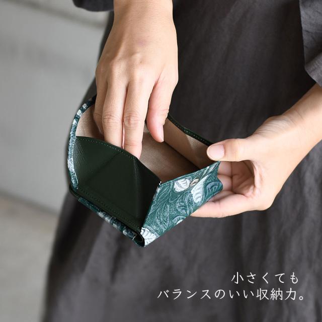 二つ折り財布 小銭入れあり レディース アルカン 日本製 本革 花 二つ折り財布 小銭入れあり レディース アルカン 日本製 本革 花