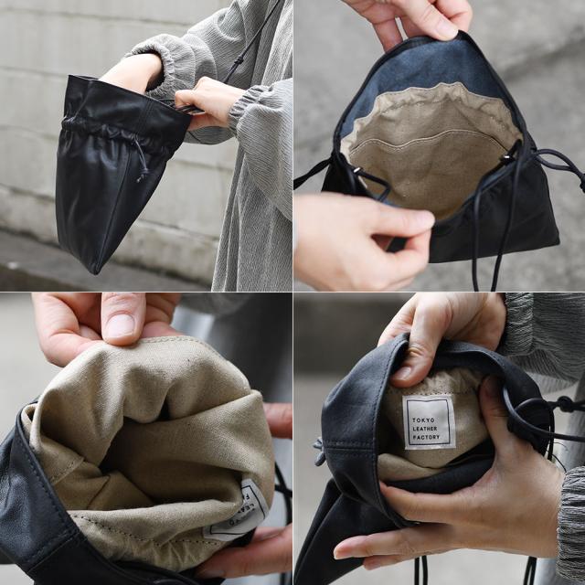 巾着ミニショルダーバッグ 巾着ポシェット サコッシュ ウォッシャブル