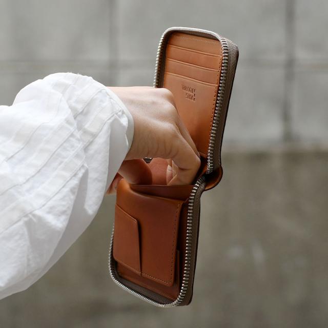 ミニ財布 ラウンドファスナー コンパクト バッファロー イタリアン