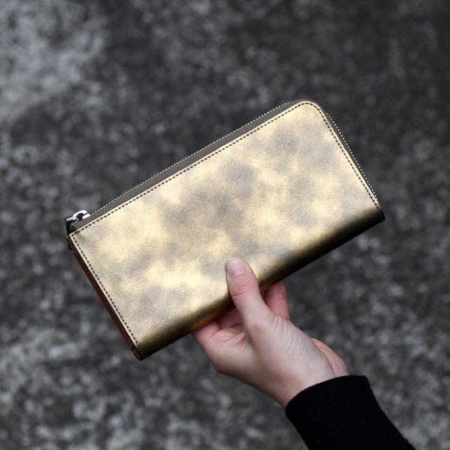長財布 L字ファスナー ゴールド シルバー レディース 日本製 TRIALOGUE STUDIO 本革 財布 レザー 大容量 カード入れ 多い ブランド トライアローグ ステューディオ FO LLW 金 銀 メタリック 箔押し 型押し 柔らかい YKK エクセラファスナー 本革財布 送料無料 GOLD SILVER 長財布 L字ファスナー ゴールド シルバー レディース 日本製 TRIALOGUE