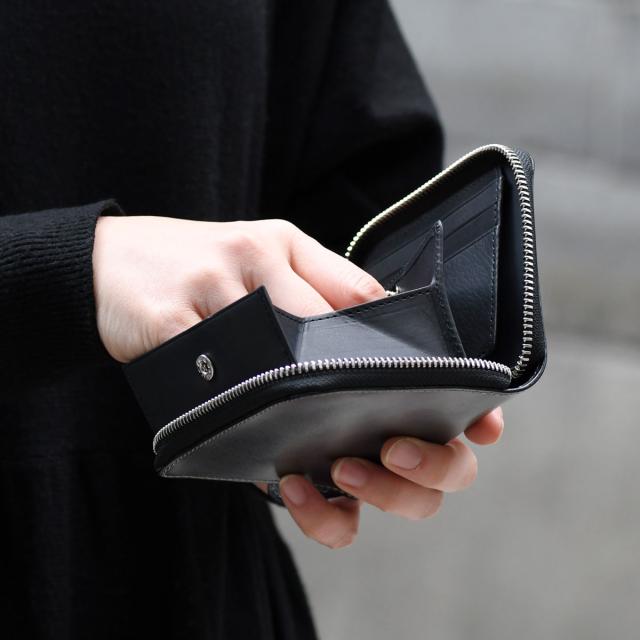 ミニ財布 ラウンドファスナー コンパクト ゴールド シルバー