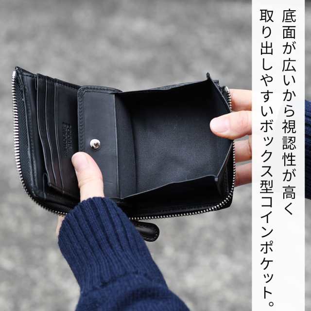 ミニ財布 L字ファスナー ゴールド シルバー レディース 日本製