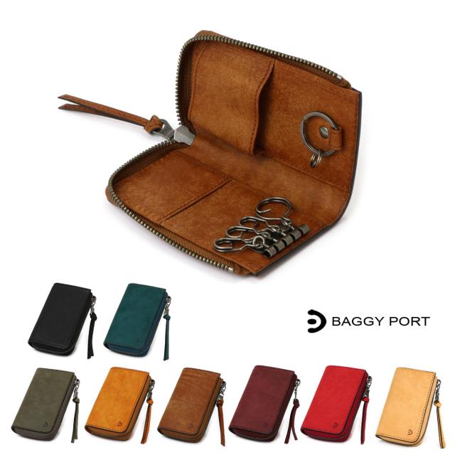 キーケース キーホルダー キーポーチ 鍵入れ 4連キーケース スマートキー イタリアンレザー メンズ レディース ユニセックス 本革 牛革 BAGGYS ANNEX バギーズアネックス BAGGY PORT バギーポート