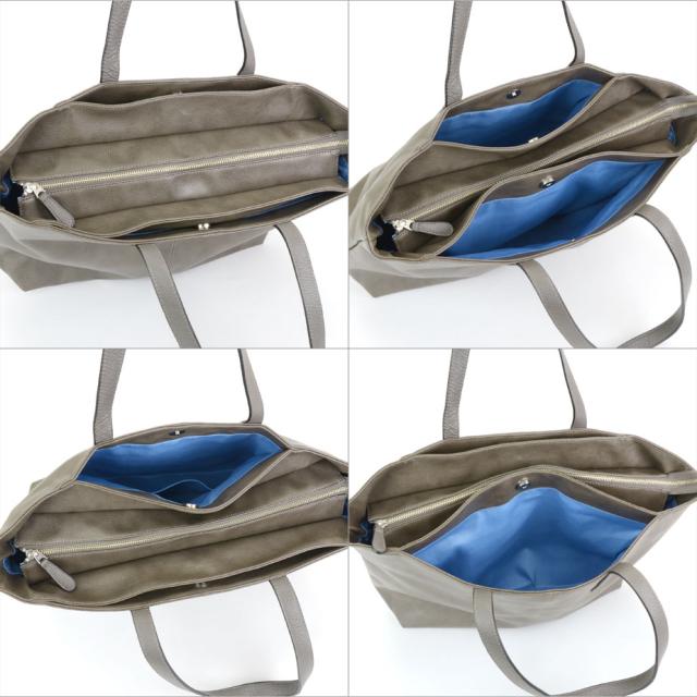 トートバッグ 大きめ ファスナー付き Un coeur アンクール B4 A4 持ち