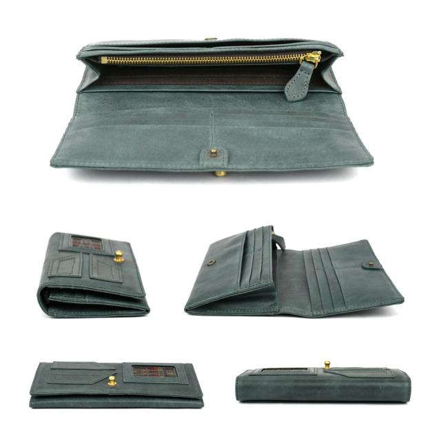 長財布 フラップ ステンドグラス風 glart waji 日本製 本革 財布