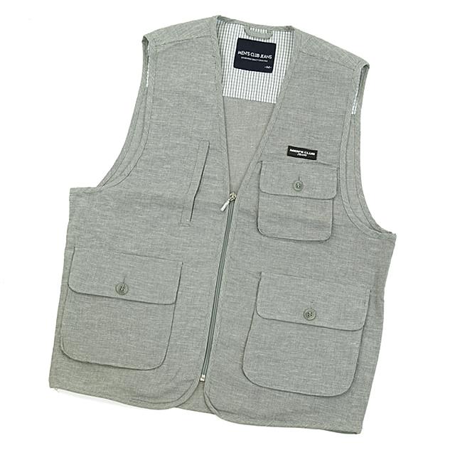 メンズ 綿麻 ベスト お試し用 コットン リネン フィッシングベスト トラベルベスト 多機能ポケット付き リラックスウエアー 麻混 素材 の通販はau Pay マーケット 金華shop