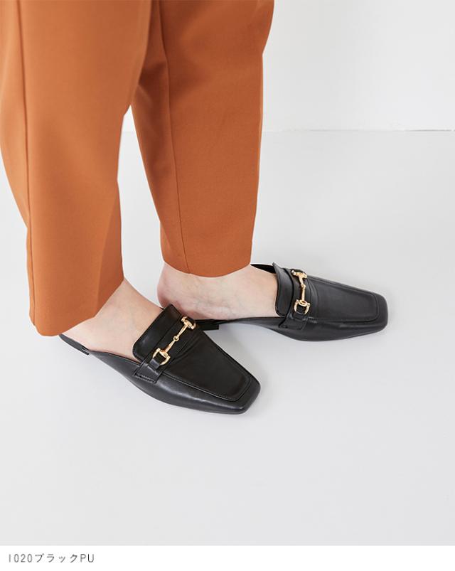 ミュール レディース カジュアルシューズ コイン つっかけ スリッパ