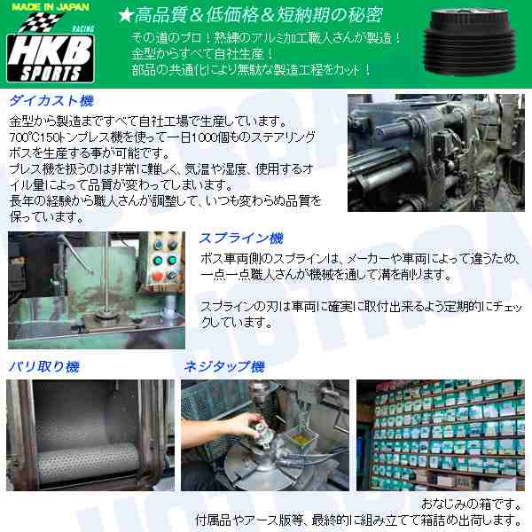 HKB SPORTS/東栄産業 ボスキット ダイハツ系 日本製 アルミダイカスト/ABS樹脂 OD-274｜au PAY マーケット