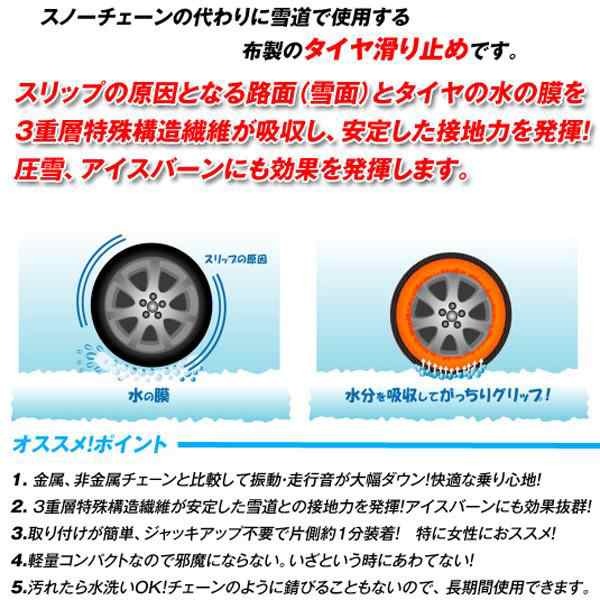 タイヤチェーン 布 スノーカバー 自動車 Sc M4 175 70r14 185 70r13 185 65r14 175 60r15 185 60r15 195 60r14 195 55r15 195 50r16の通販はau Pay マーケット ホットロード春日井西店