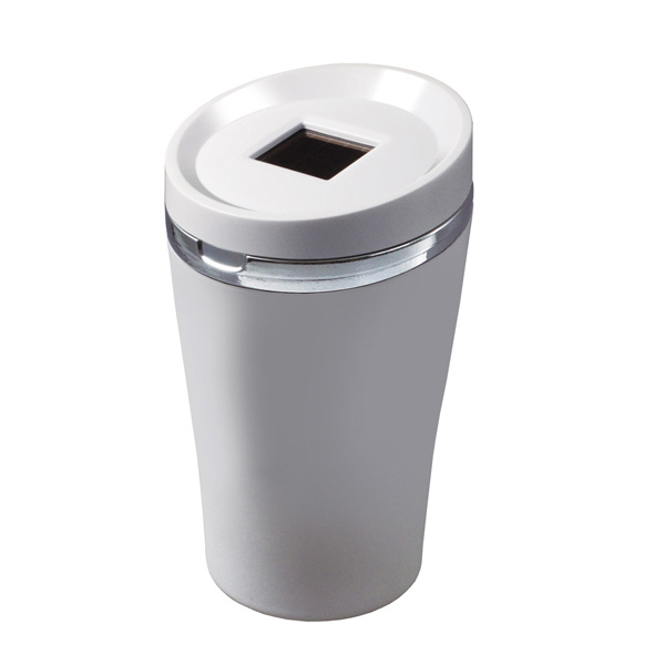 槌屋ヤック/YAC：ワイドなタンブラー型灰皿 ホワイト 灰捨てラクラク