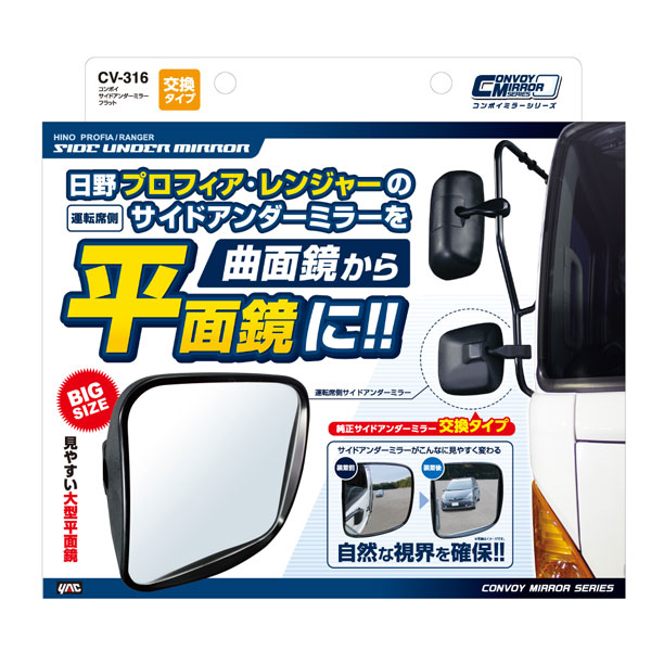 トラック ドアミラー コンボイ サイドアンダーミラー フラット