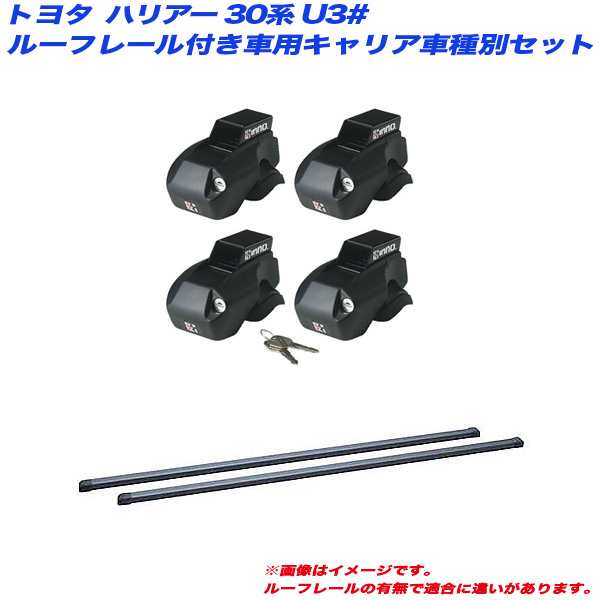 INNO/イノー キャリア車種別セット ハリアー 30系 U3# H15.2〜H25.11 ルーフレール付車用 INFR +  INB117BKの通販はau PAY マーケット - ホットロードオートパーツ | au PAY マーケット－通販サイト