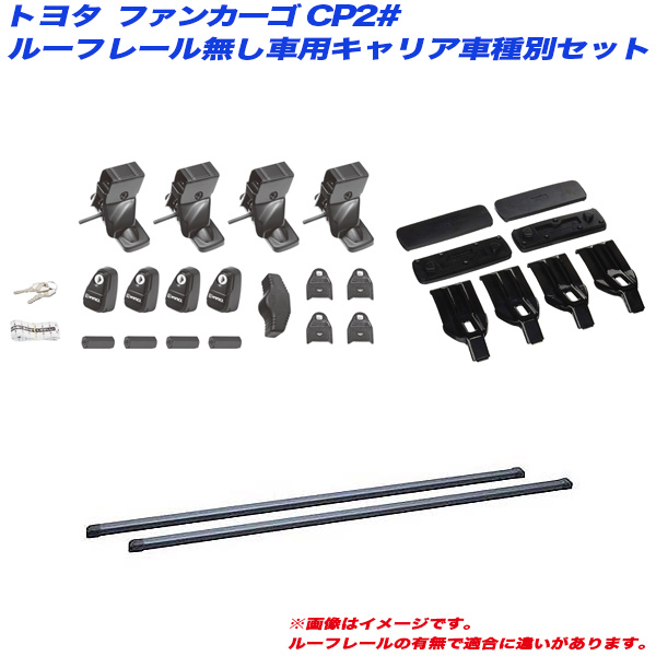 INNO/イノー キャリア車種別セット ファンカーゴ CP2# H11.8〜H17.10 ルーフレール無し車用 INSUT + INB127BK + K193の通販は 19,208円