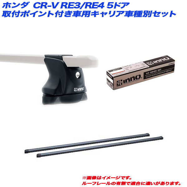 INNO/イノー キャリア車種別セット CR-V RE3/RE4 H18.10〜H23.11 5