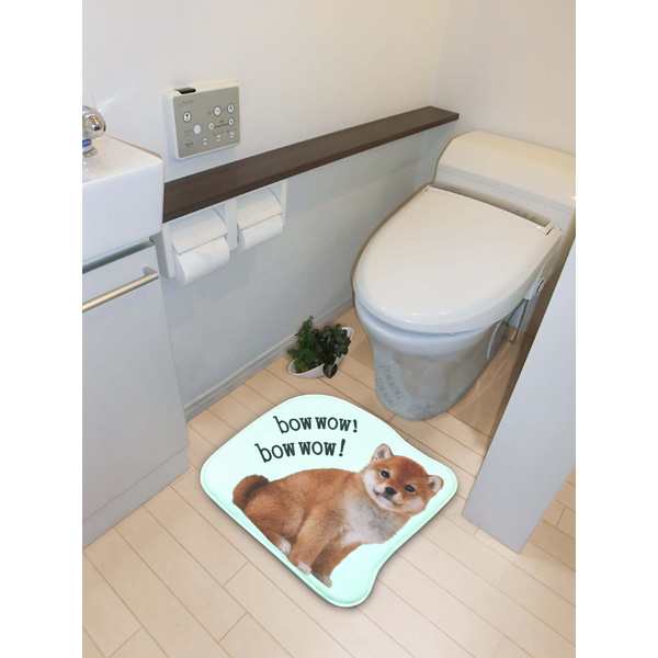 明邦 豆しばプリントトイレマット 茶 犬 W480 H460mm 玄関 部屋 トイレ用品 Me311の通販はau Pay マーケット ホットロード