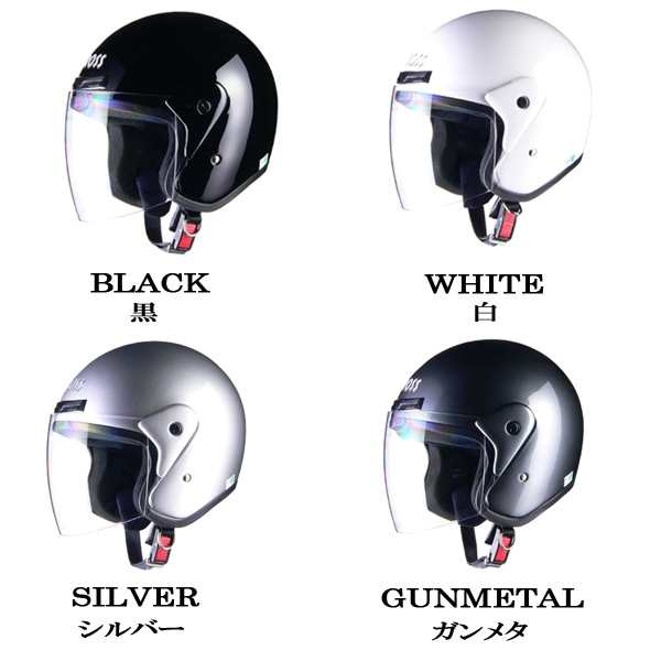 リード工業 LEAD CROSS ジェットヘルメット バイク フリーサイズ 黒 白 ...