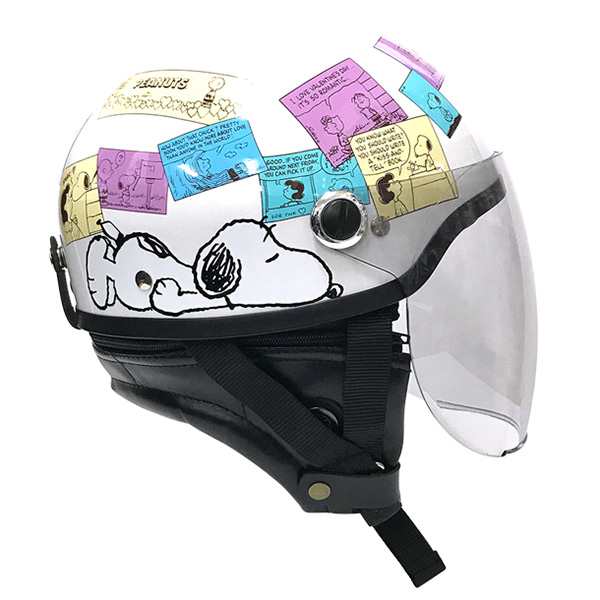 アークス/axs SNOOPY ハーフヘルメット シールド付 スヌーピー