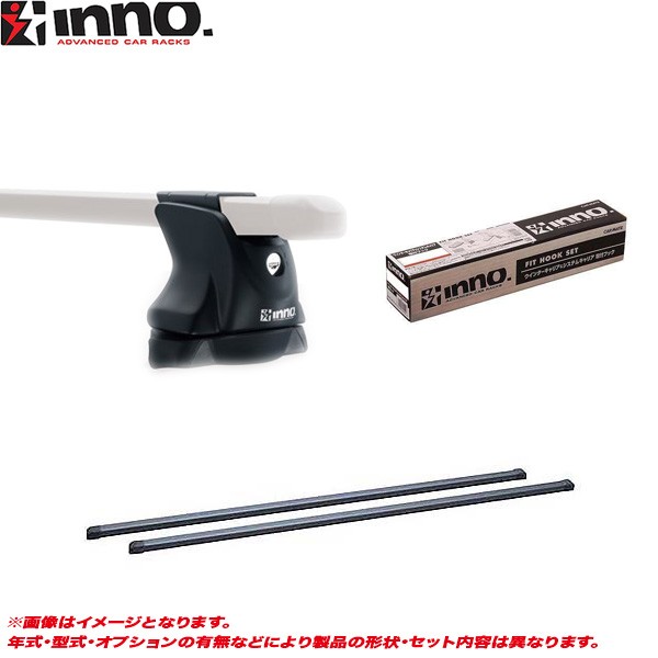 INNO/イノー キャリア車種別セット P15 キックス R2.6〜 7ドアフラッシュレール付 INXP + INB107BK + TR180