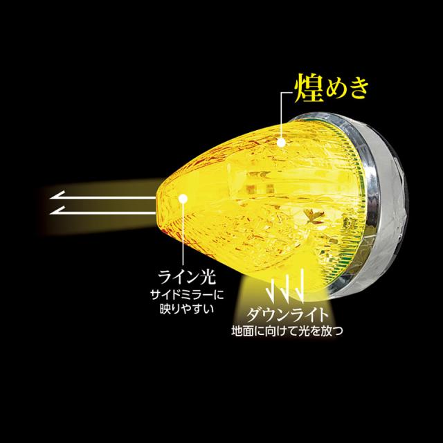 LEDマーカー イエロー10個 24V マーカーランプ 高輝度 16LED サイド