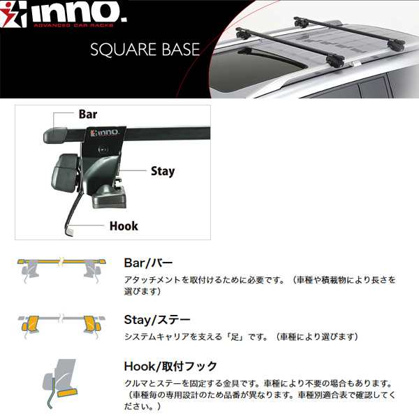 INNO/イノー キャリア車種別セット ZSG/ZVG1#系 カローラクロス R3.9