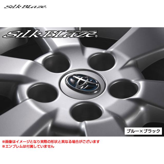 ヒートブルー アルミホイール用エンブレムシート ブラックベース アルファード10系 後期 対応品番/T28  シルクブレイズ HBW-T28BKの通販は 5,416円