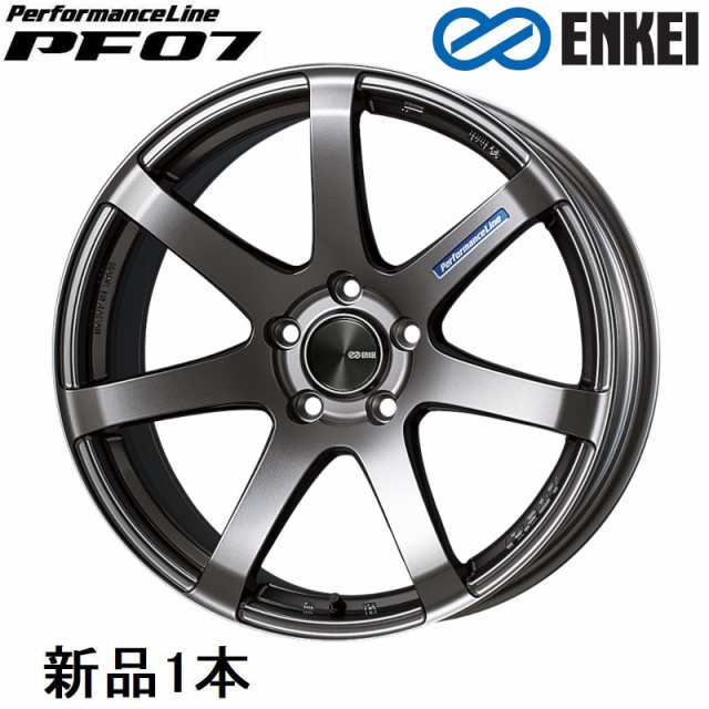 エンケイ パフォーマンスライン PF07 19インチ 19x8J +45 PCD114.3 5穴 Dark Silver ホイール 1本 ENKEI