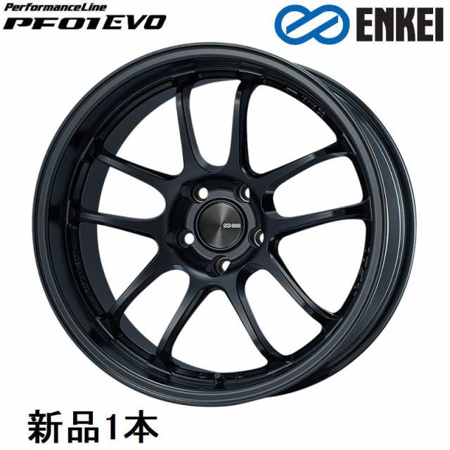 エンケイ パフォーマンスライン PF01EVO 18インチ 18x9J +25 PCD114.3 5穴 Matte Black ホイール 1本 ENKEI