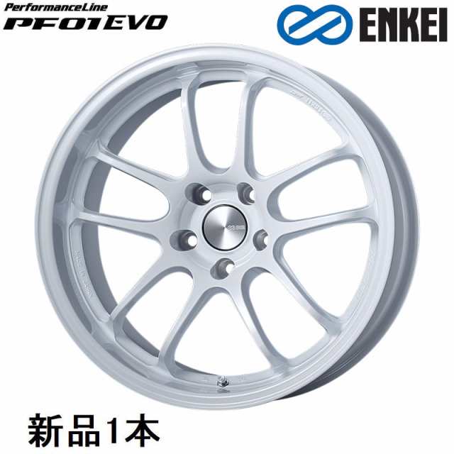 エンケイ パフォーマンスライン PF01EVO 18インチ 18x9.5J +12 PCD114.3 5穴 Pearl White ホイール 1本 ENKEI