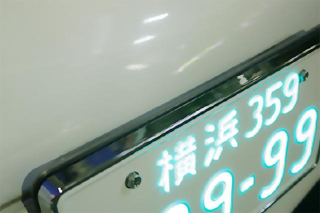 字光式ナンバープレート 24V 普通車用 クロームメッキ LEDパーフェクト