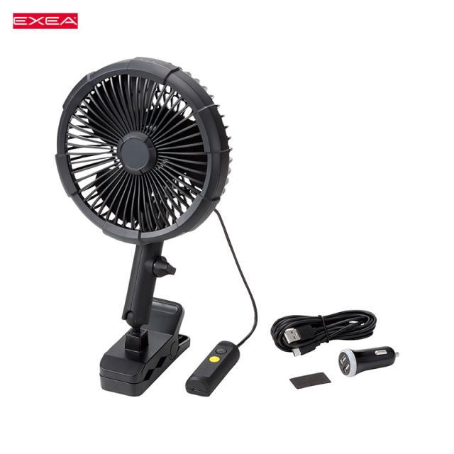 クリップタフネスファン ブラック 扇風機 クリップ式 車内用 H309×W166×D122 DC12/24V タフネスデザイン  星光産業 EE-114の通販は